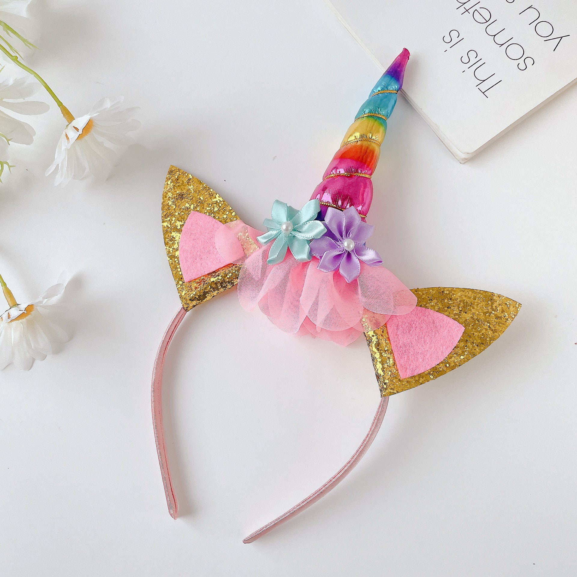 Wholesale Angel Wings Girls Unicorn Holiday Party Props Princess Dress Party Headband